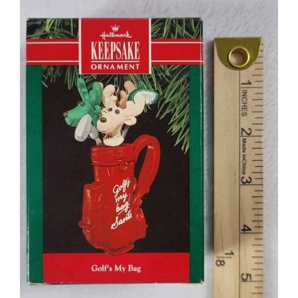 Hallmark Keepsake Golf's My Bag Christmas Ornament 1990